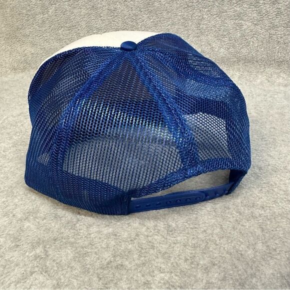 Proud To Be Safe Trucker Hat White Blue Mesh SnapBack Foam Rope Brim Foam Casual - Picture 5 of 9